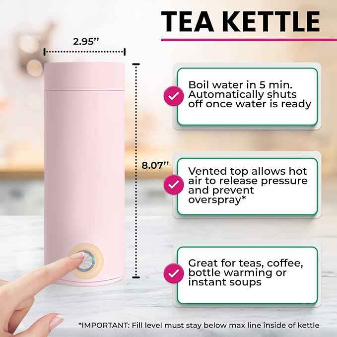 Tea Gift Basket for Women with Portable Kettle and Grippie Socks | Birthday Gift Set for Her, Mom,Wife, Co-Worker, Teacher Appreciation, Get Well