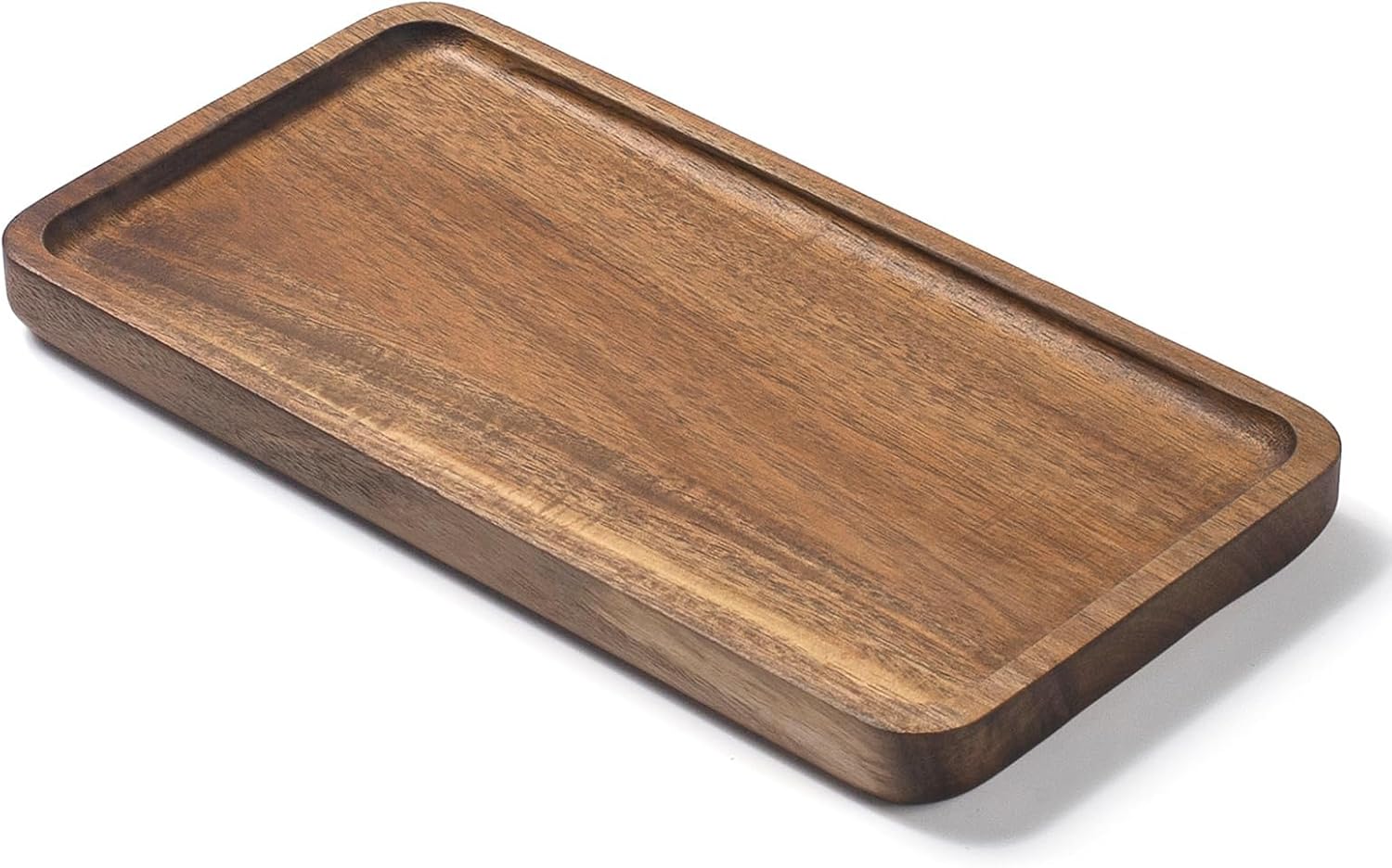 Bathroom Vanity Tray, Bathroom Tray for Counter, Toilet Tank Tray, Wood Bathroom Tray for Organizing and Home Decor (9.8 x 5.1 x 0.8 inch)