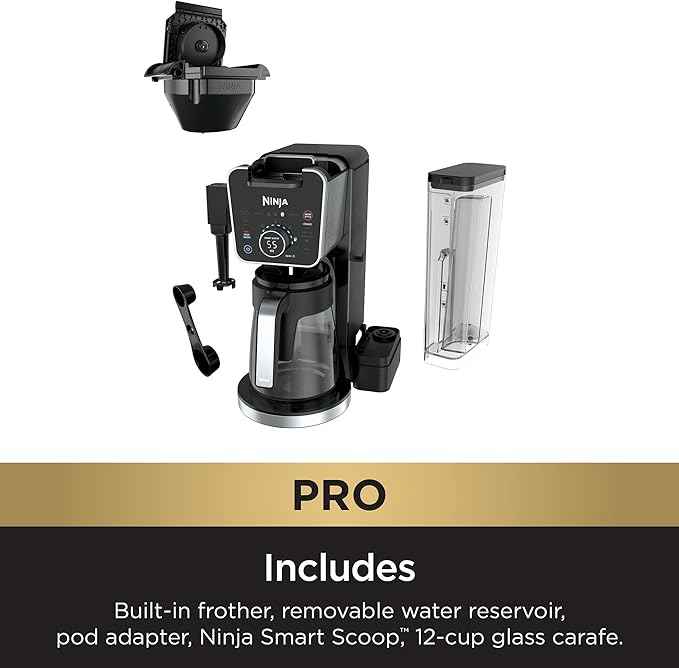 Ninja Drip Coffee Maker With K Cup Combo, DualBrew Pro Specialty Coffee System, Coffee Machine Compatible with K-Cup Pods, 12 Cup Single Serve Coffee Makers with Paper Filter, CFP301
