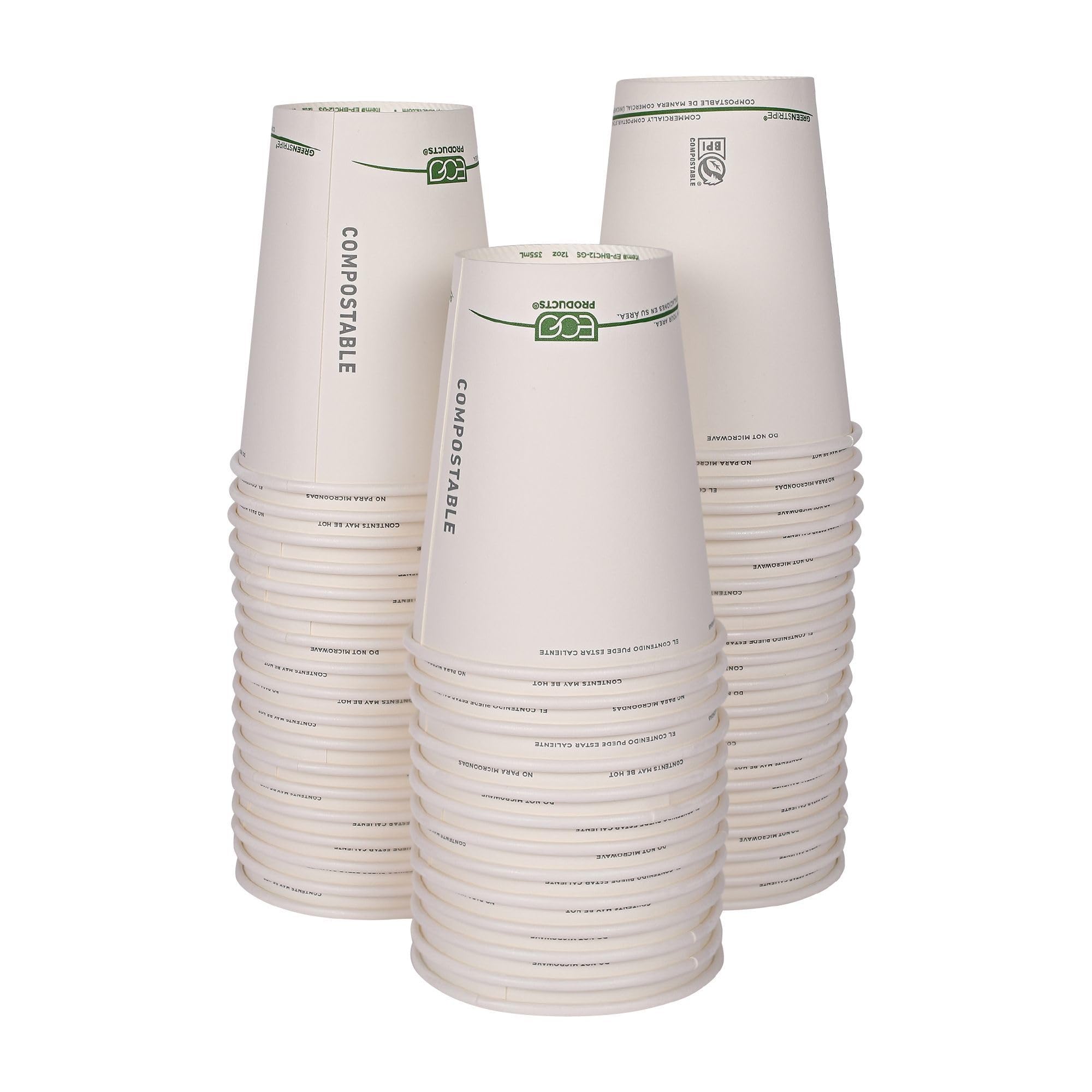 GreenStripe Disposable Paper Hot Cups (1000 Count)