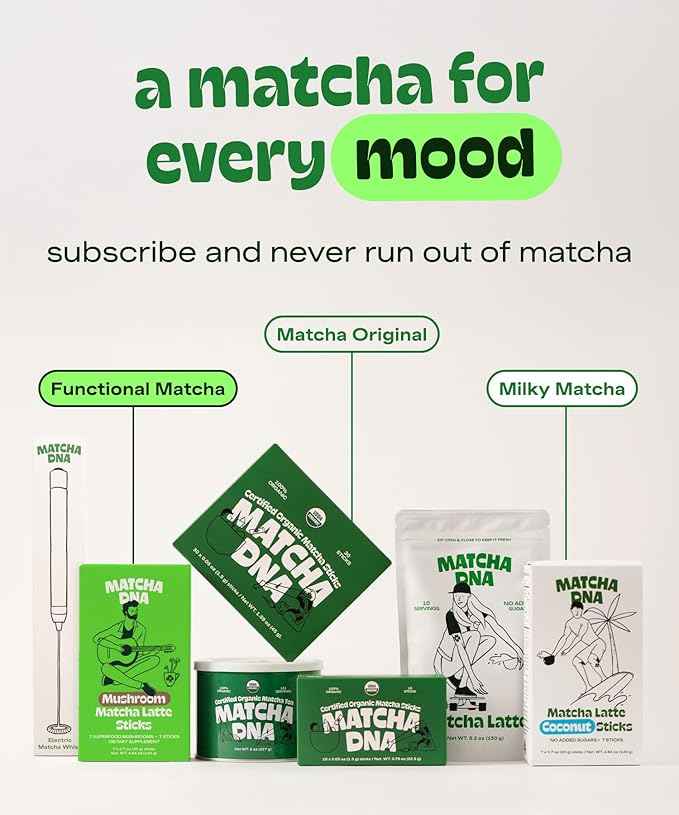 MatchaDNA Matcha Latte – Sweet Matcha Latte Powder with Milk, No Sugar Added – Green Tea Lattes Mix for Hot or Iced Drinks – Organic Macha Tea, Antioxidant Rich, Smooth Energy Boost (5.3 oz Pouch)