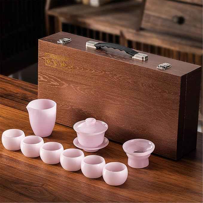 Glass Tea Gift Set, White Jade Gaiwan and Teacups-suit6