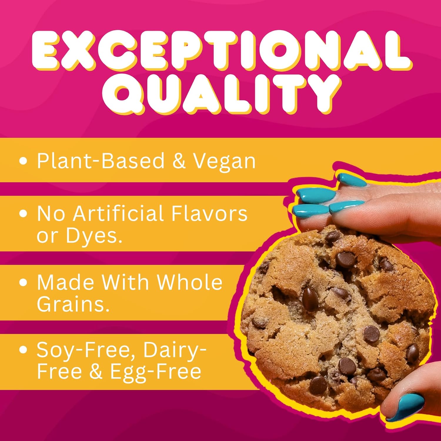 Whoa Dough Ready to Bake Cookie Dough Chocolate Chip – Certified Non-GMO, Kosher, Gluten Free – Plant-Based Snack Dough Made with Real Ingredients – 24 Pack