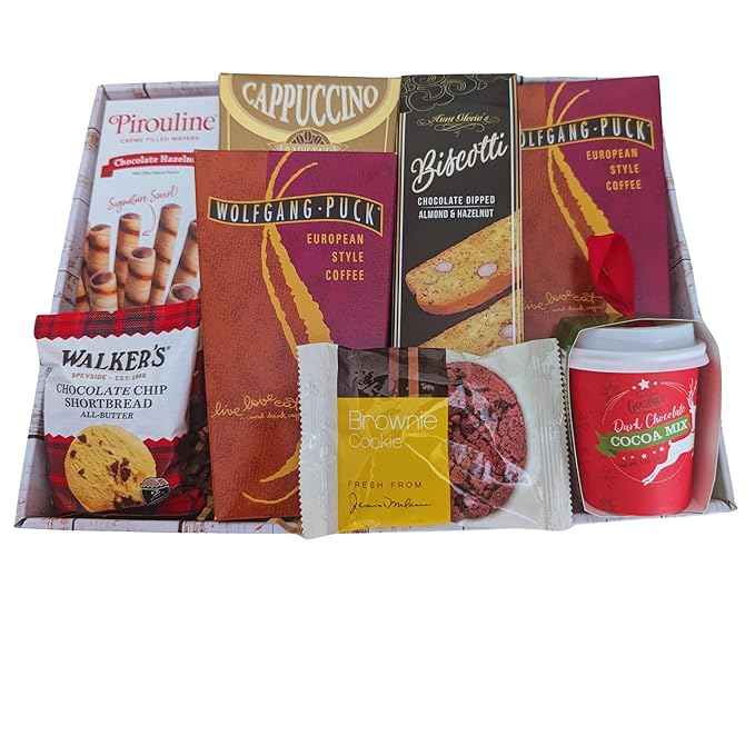 Coffee & Chocolate Gift Basket | Coffee Lover Gift Set for Christmas, Thanksgiving, Birthday, Friends & Coworkers, Corporate Occasions, Holidays