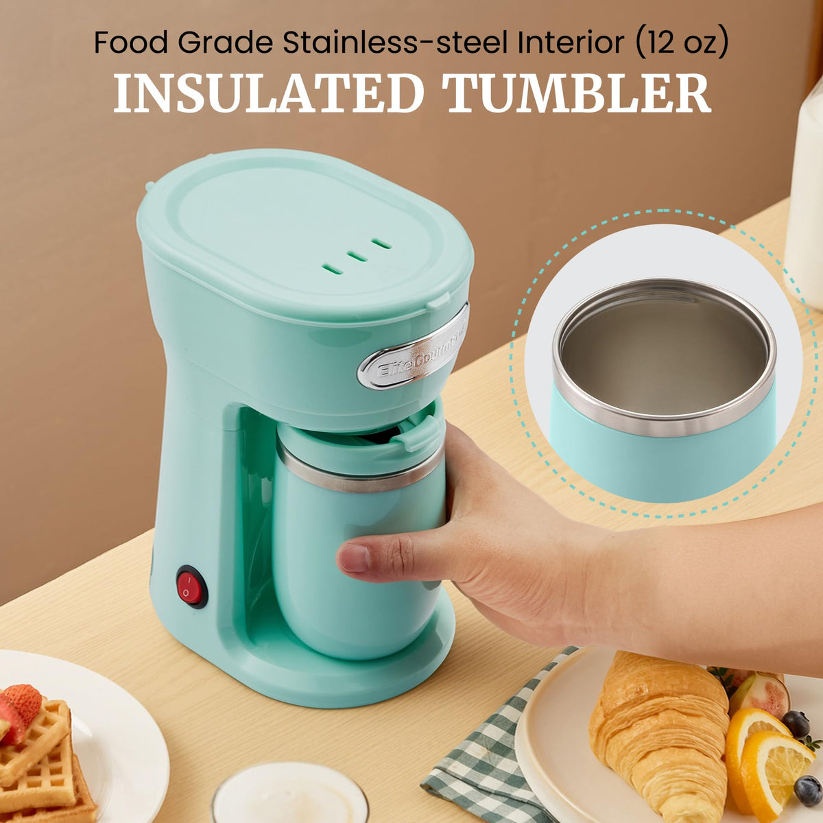 Single-serve coffee maker with auto shut-off