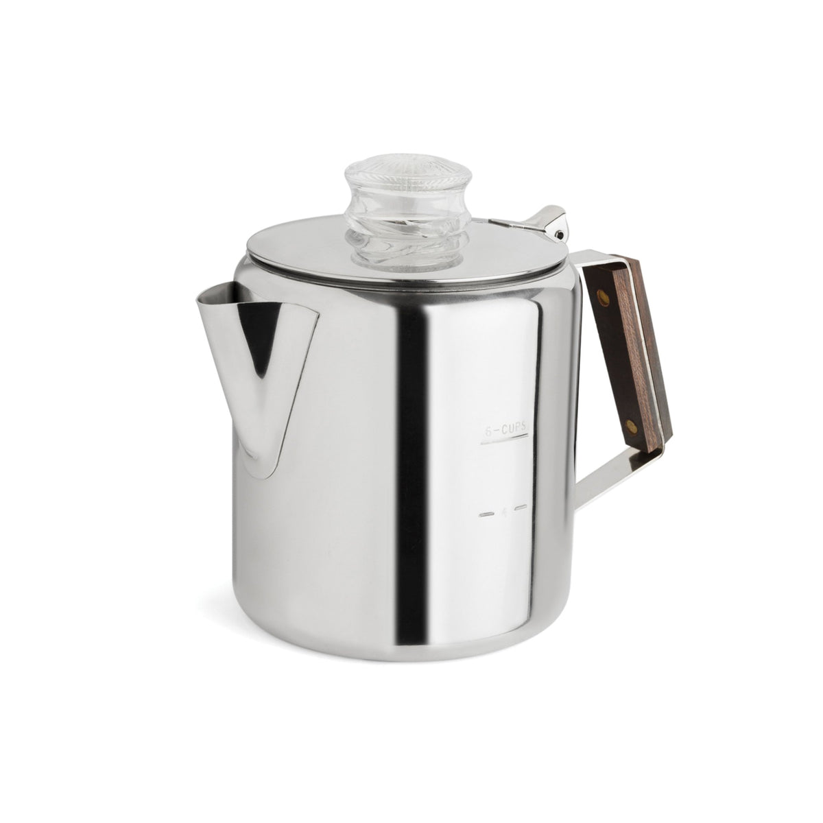 Stainless steel stovetop coffee percolator, 2-6 cup