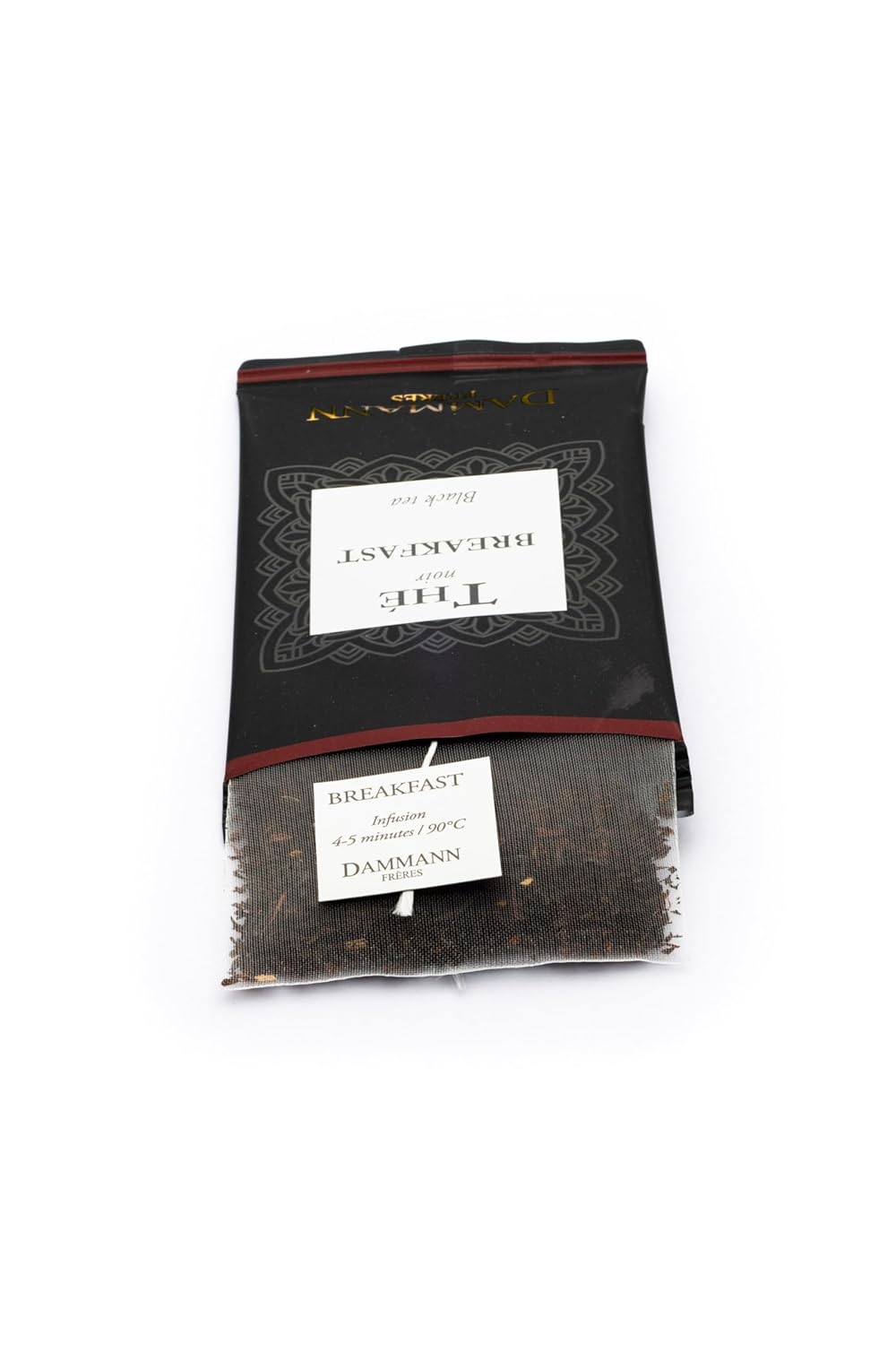 Dammann Freres Satchets, Breakfast Tea Bags, Premium Gourmet French Black Tea, Individually Wrapped, 24 Count (Single Pack)