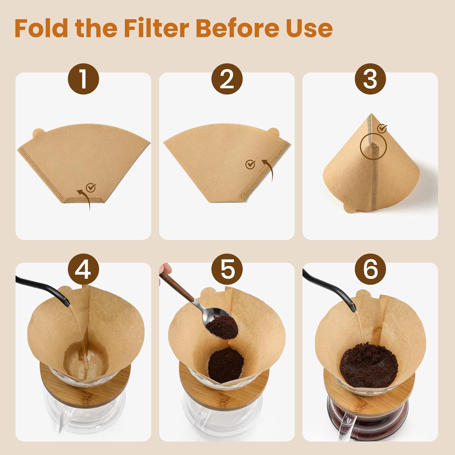#4 Cone Coffee Filters 8-12 Cup, 400 Count Unbleached Natural Coffee Paper Filters, No Blowout, Disposable Coffee Filter for Pour Over and Drip Coffee Maker - Blissbrew