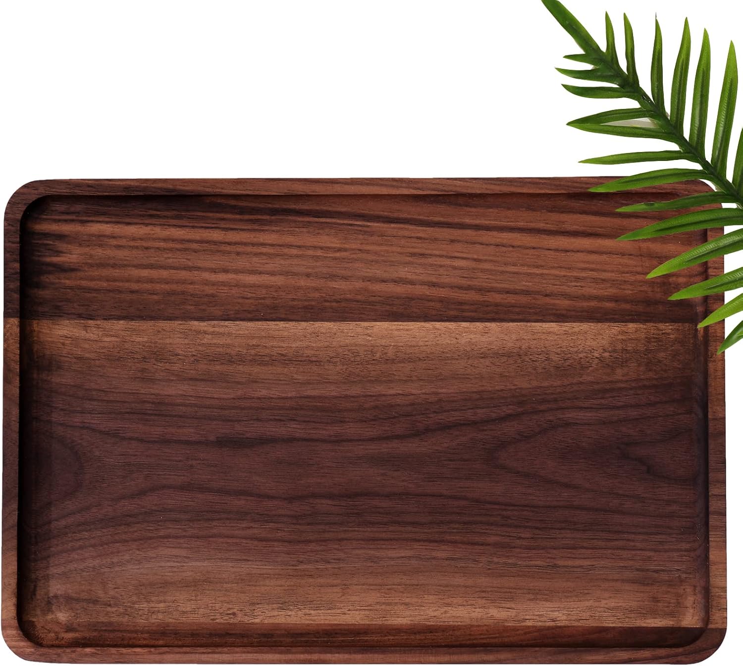 Rustic Walnut Wood Serving Tray, 13