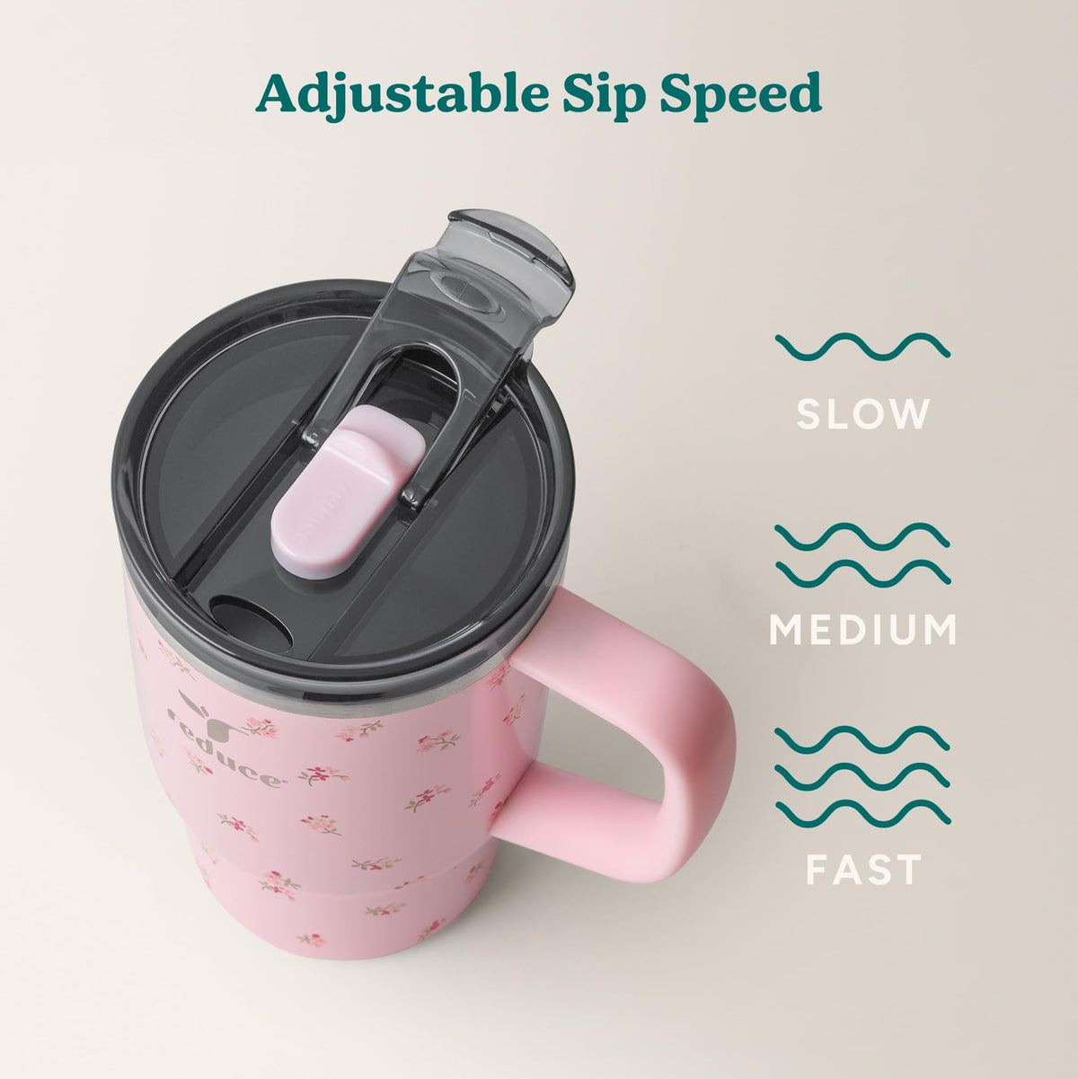 Stainless steel mug with welded handle