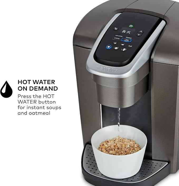Keurig K-Elite Single Serve K-Cup Pod Coffee Maker, with Strength and Temperature Control, Iced Coffee Capability, 8 to 12oz Brew Size, Programmable, Brushed Slate