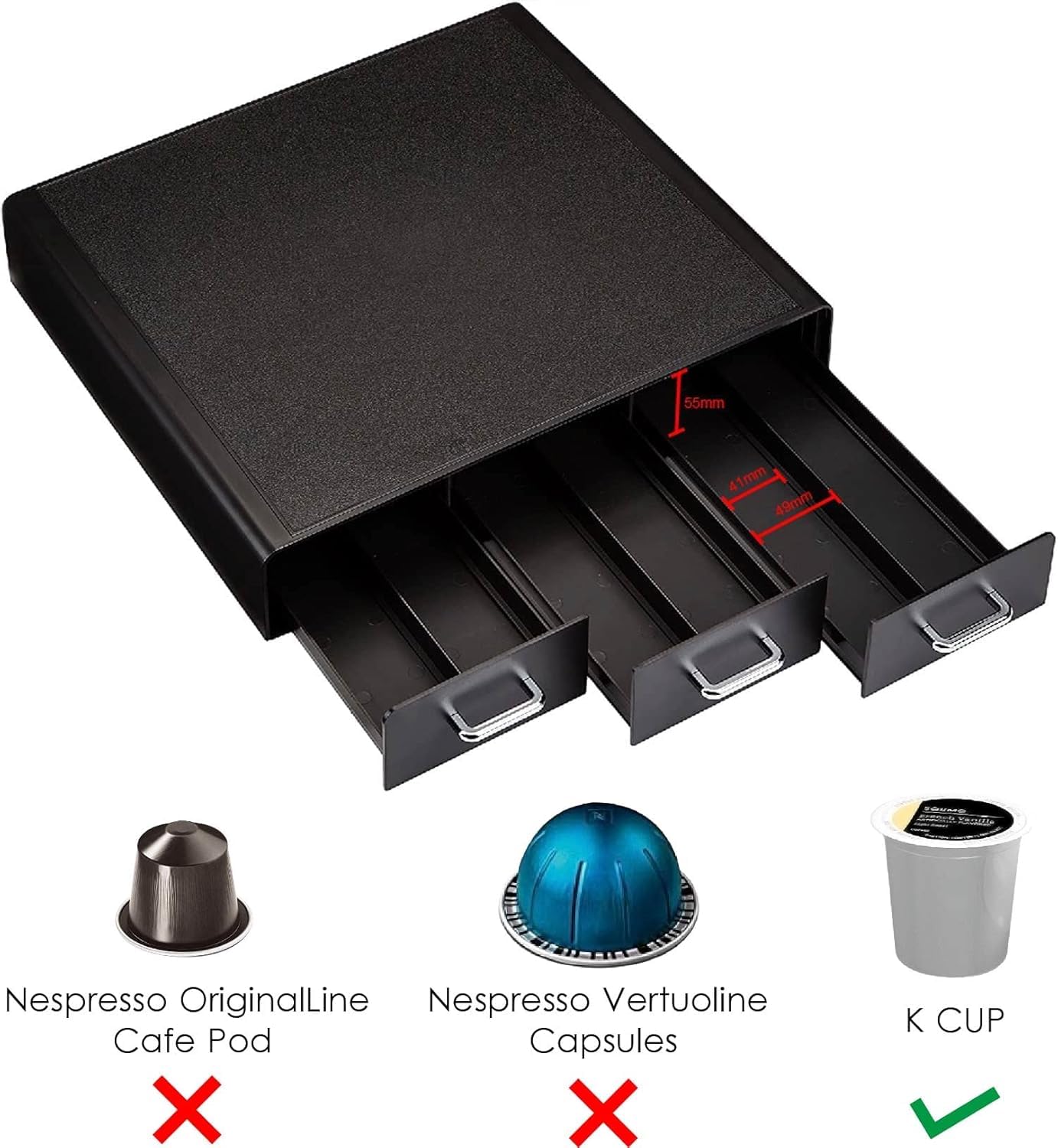 K Cup Compatible Coffee Pod Storage Drawer