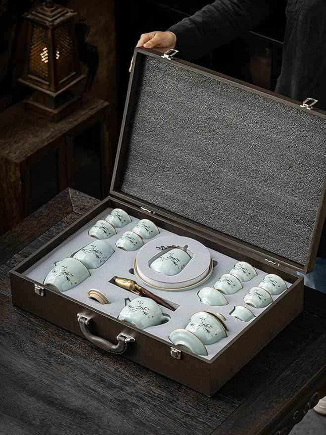 Official Kiln Tea Set, Complete Brewing Teapot and Cups-suit1