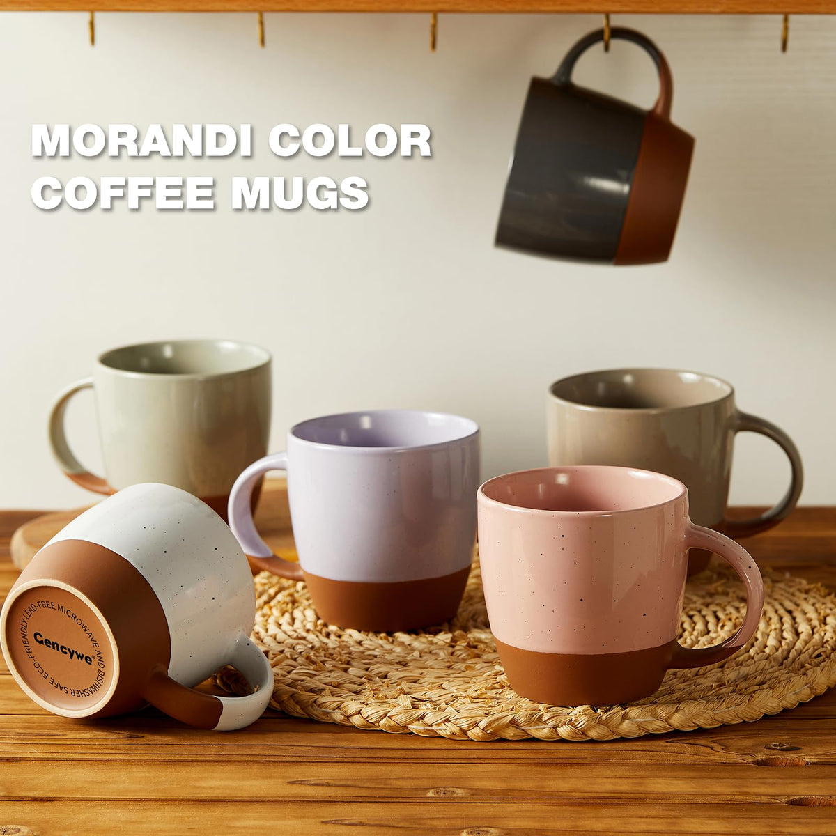 18 oz ceramic mug with handle, front view