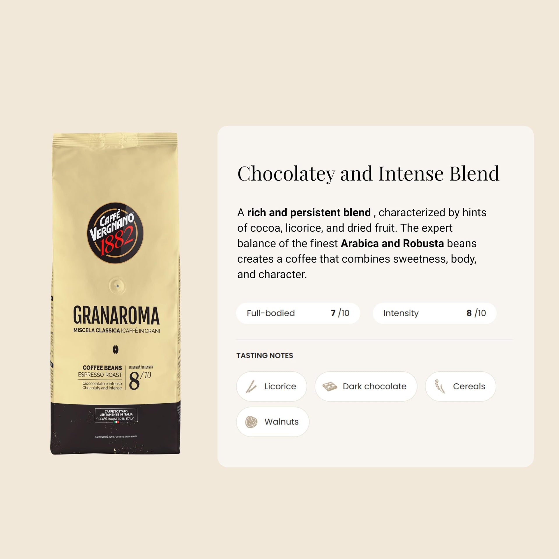 Caffe Vergnano Whole Bean Coffee (35.27 Ounce)