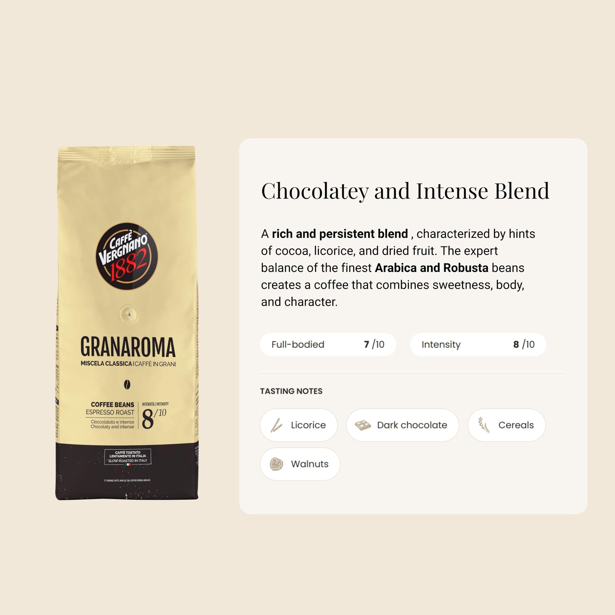 Caffe Vergnano Whole Bean Coffee (35.27 Ounce)