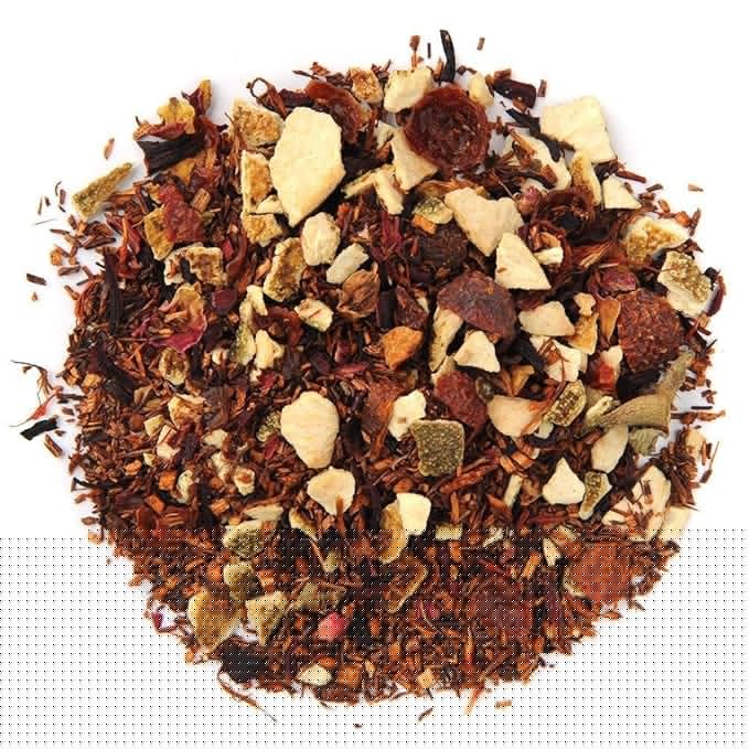 Organic Positively Tea Company, Blood Orange Vanilla Rooibos Tea, Loose Leaf, 4 Ounce