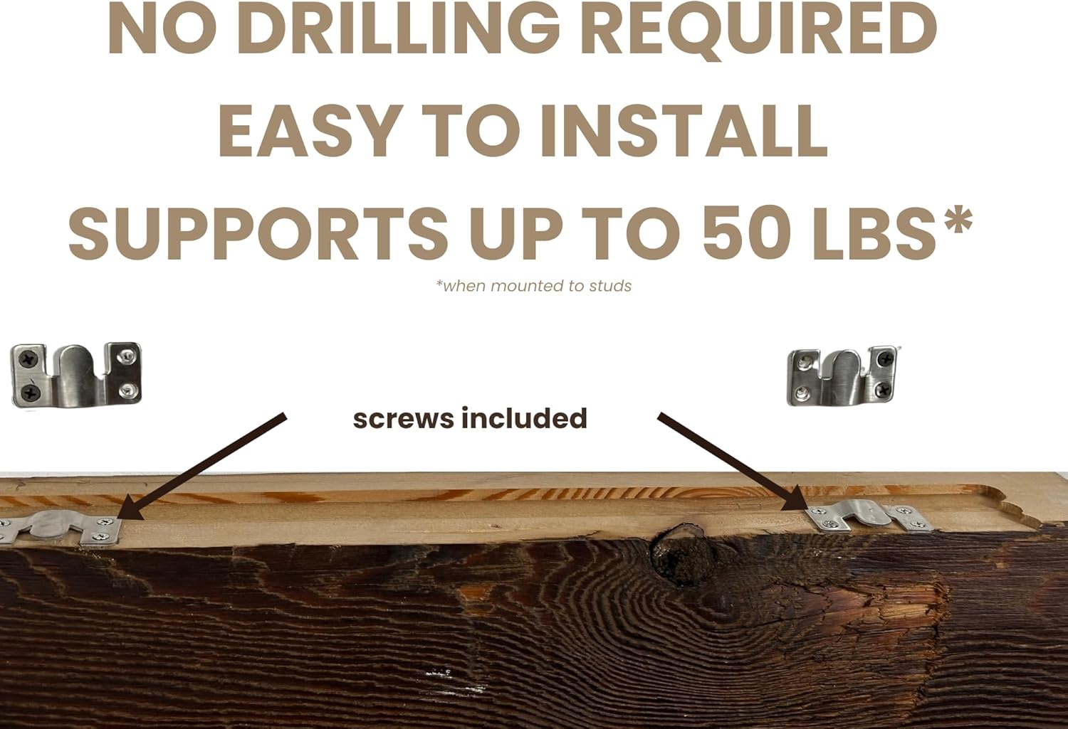 Modern Timber Craft Reclaimed Wood Floating Wall Shelf | Solid Rustic American Barnwood, Floating Shelf Brackets | 2.75" Thickness | 12" L x 10" D, Jacobean, Planed and Sanded, 3 Pack