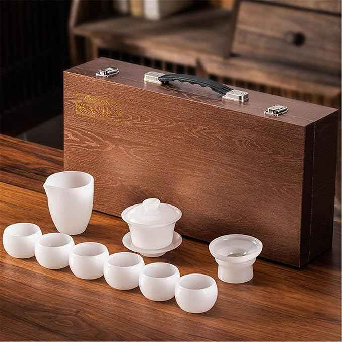 Glass Tea Gift Set, White Jade Gaiwan and Teacups-suit3
