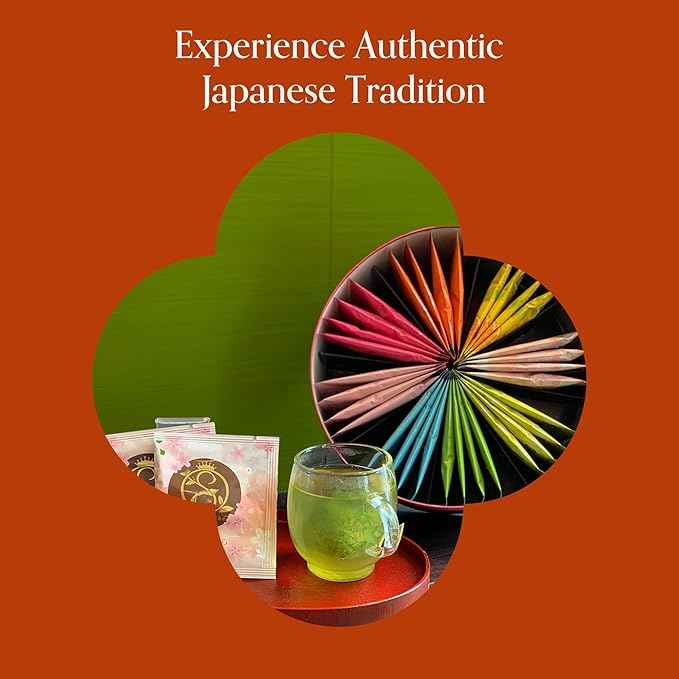 Bokksu Japanese Tea Gift Set - 49-Piece (7 Flavors) Authentic Kagoshima Seicha Tea Variety Pack Sampler Box, Expertly Curated Collection in Elegant, Colorful Packaging