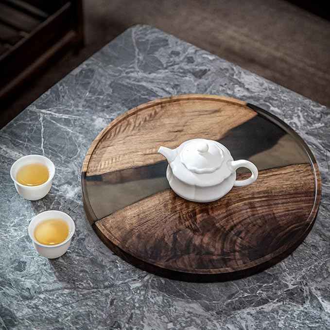 Tea Set 29 * 1.8cm Resin Small Tea Tray Household Tea Table Painted Dry Tea Table Creative Tray Chinese Tea Set