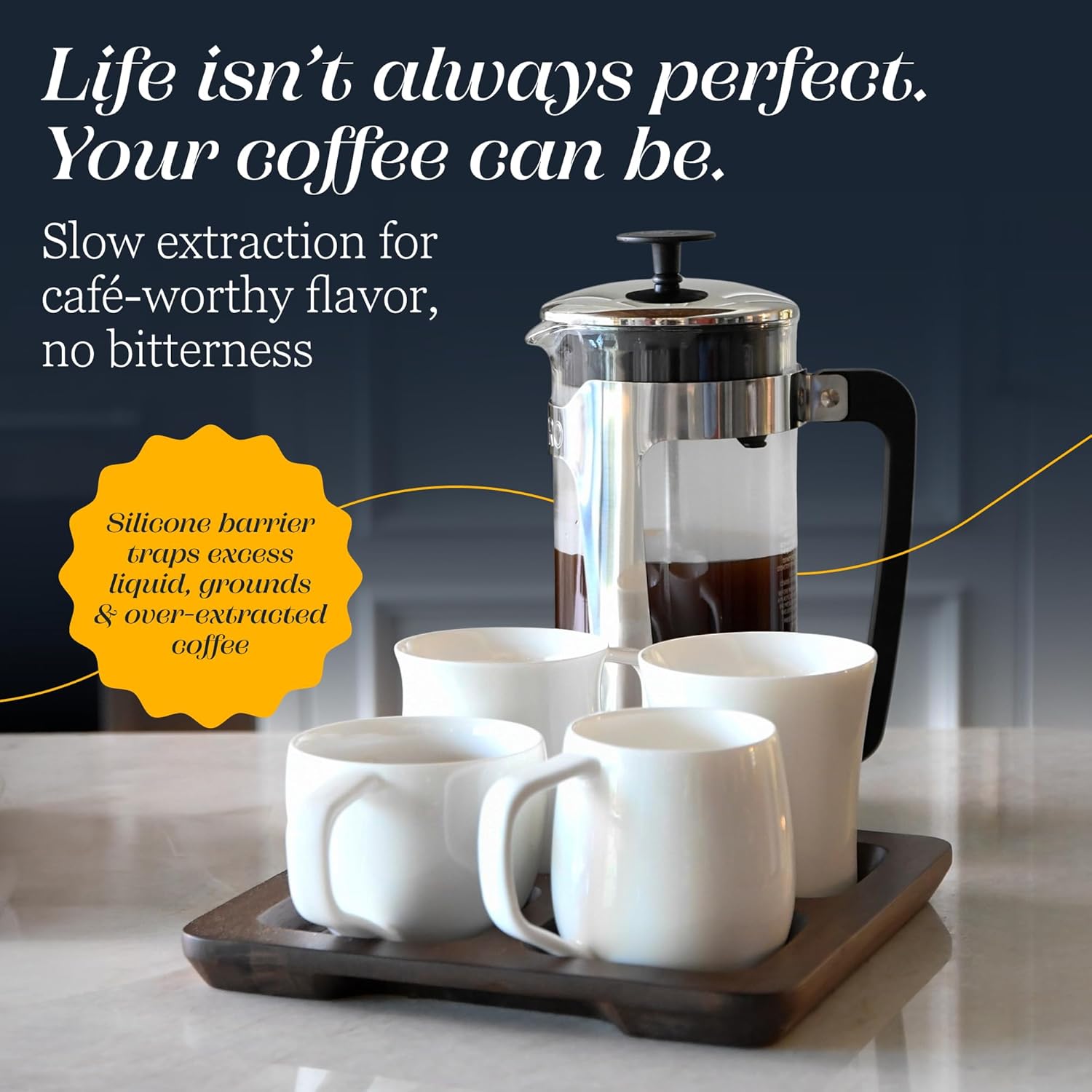 ESPRO - P5 French Press Coffee Maker – Patented Double Microfilter for Sludge and Grit Free Coffee – Made in Taiwan, Black, 18 oz - Blissbrew