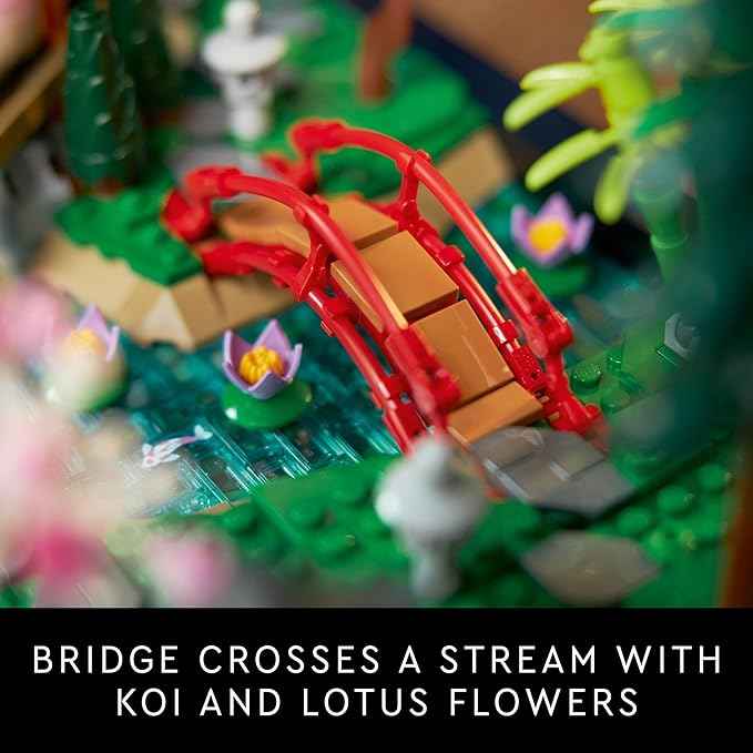 LEGO Icons Tranquil Garden Building Set - Detailed Japanese Zen Garden DIY Kit for Adults, Ages 18+ - Gift for Birthday - Building Block Set for Home Decor - 10315
