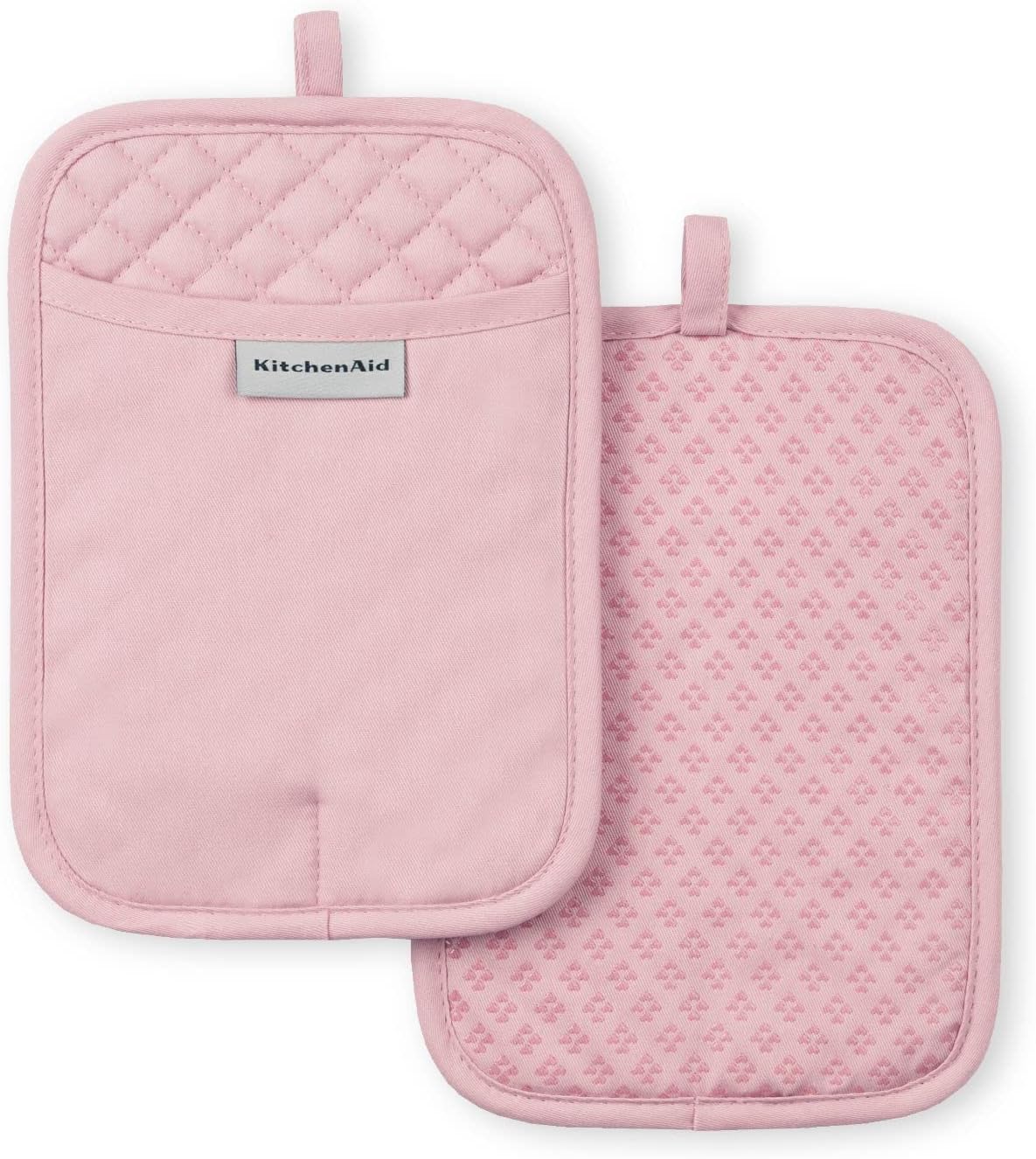 KitchenAid Asteroid Pot Holder 2-Pack Set, Dried Rose, 7