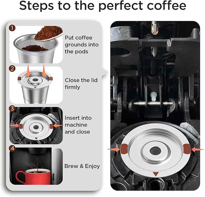 Reusable k Cup Coffee Filters,Universal stainless steel Refillable k Cups Filter Use for Keurig 2.0 and 1.0 Coffee Makers-brewers (2-Stainless steel)