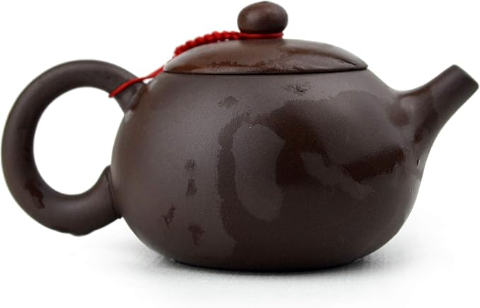 Teapot Chinese Gongfu cha Xishi Pot 7oz /210cc Purple clay ceramics Zini for Loose Tea (Dark brown)