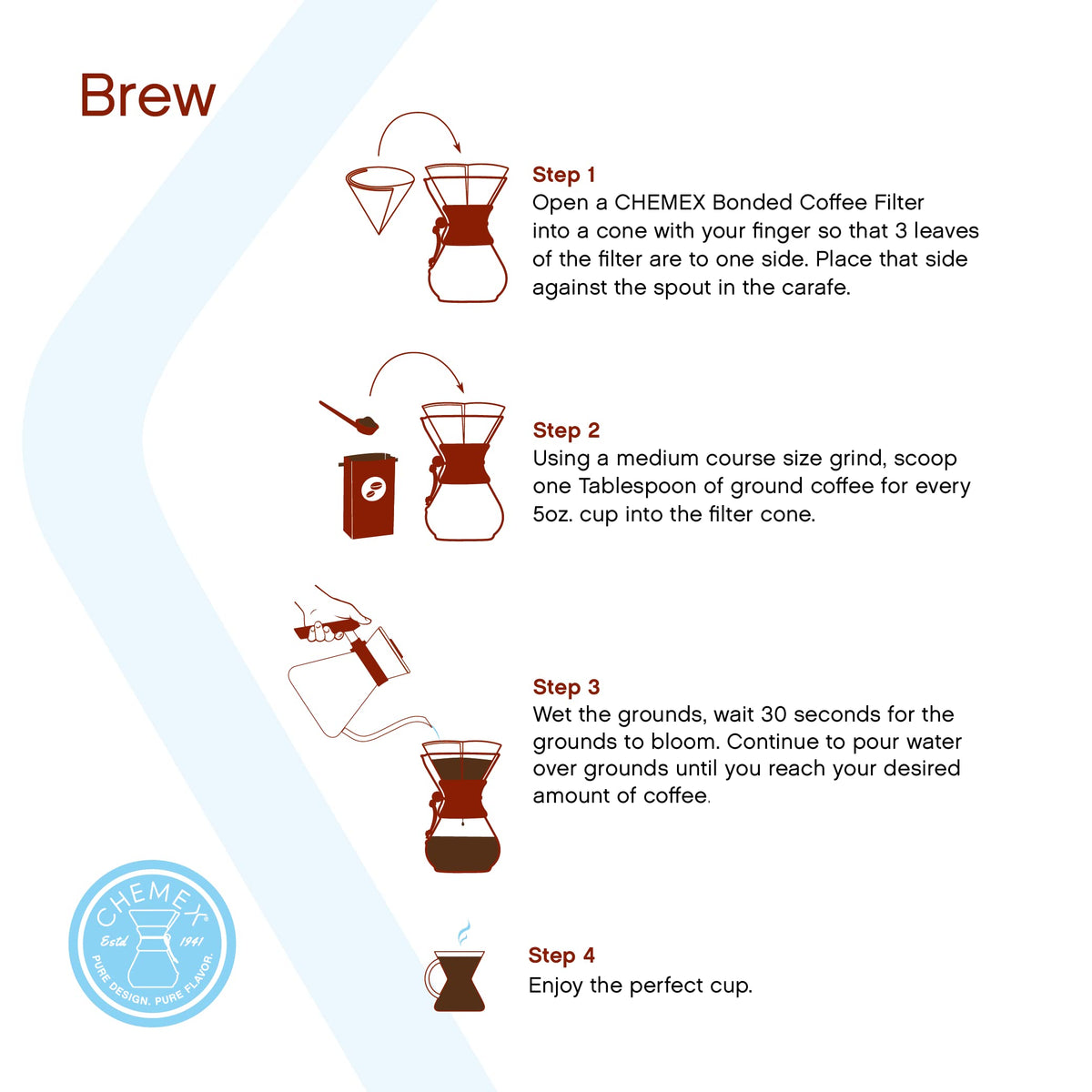 Pour-over coffee maker for brewing at home
