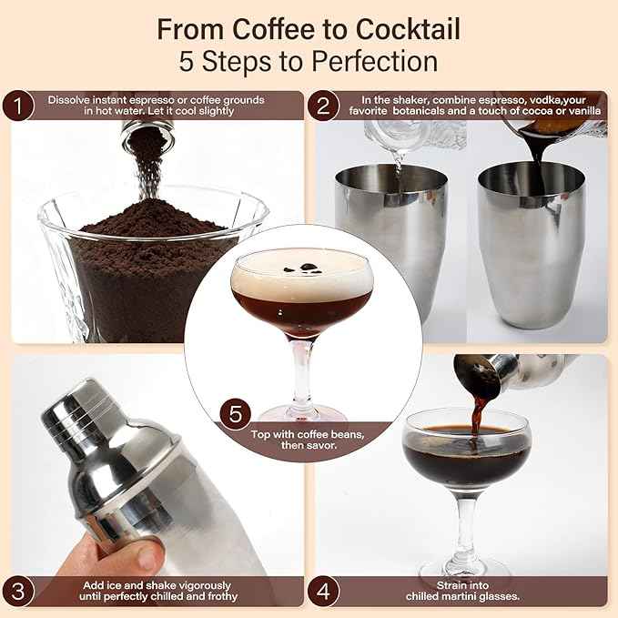 Espresso Martini Gifts – Complete Espresso Martini Kit Maker Set with Premium Coffee Mix & 6 Natural Botanicals, Cocktail Kit, Gifts for Women, Birthday Gifts for Women, Sister, Her