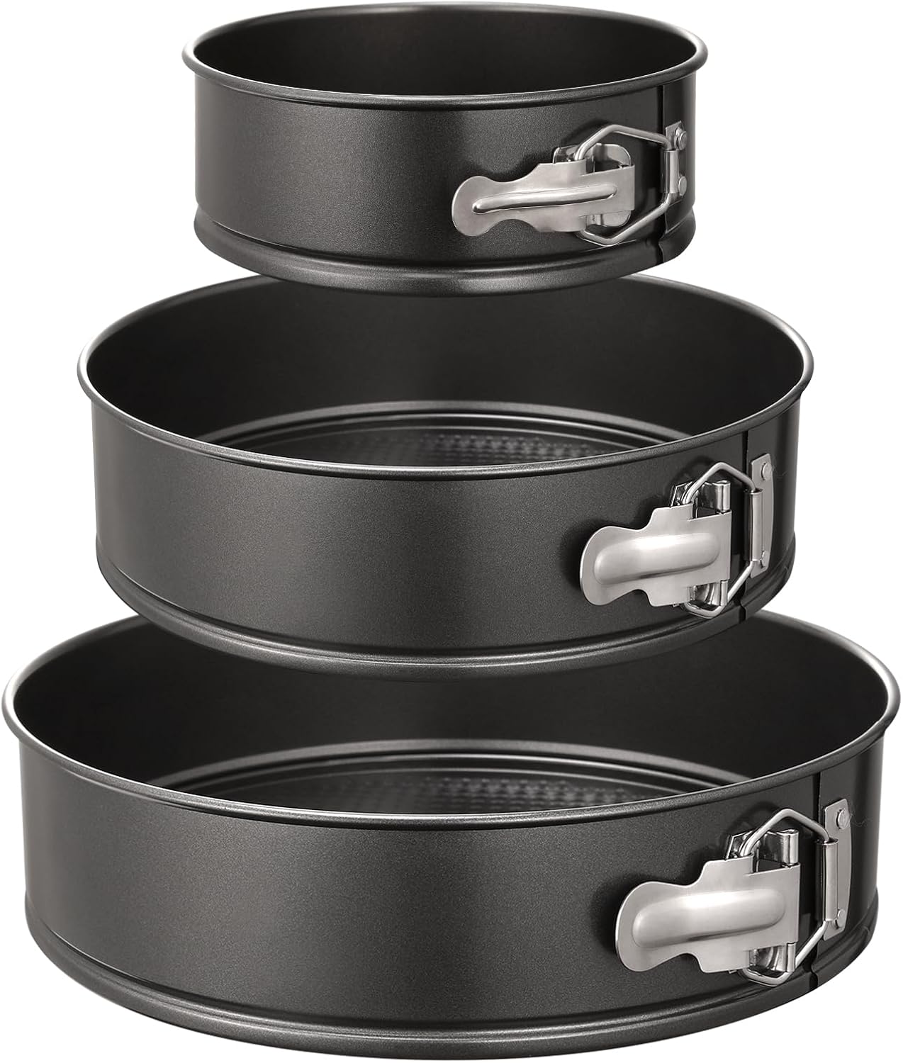 Hiware Springform Pan Set of 3 Non-stick Leakproof Round Cake Pan Set Includes 3 Pieces 6