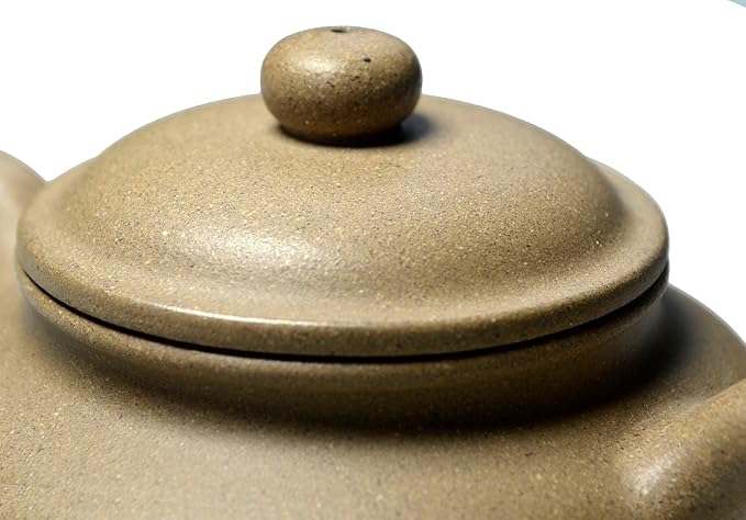 Clay Teapot 8.6oz Chinese zisha Tea Pot Genuine Purple Clay Teapots Fanggu Infusers Loose Tea (Pea green grey)
