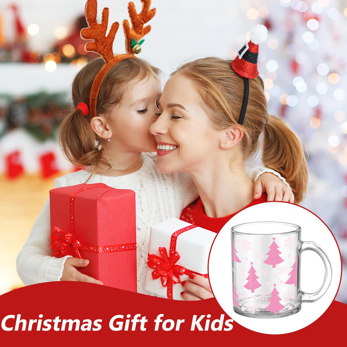 Four-piece glass mug set in different styles