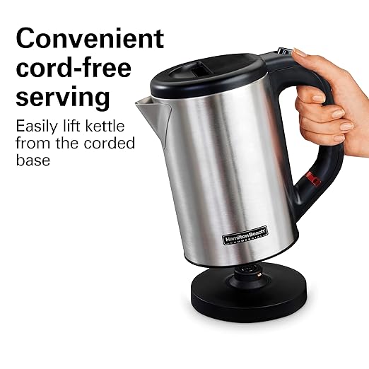 Hamilton Beach® Commercial Hospitality 0.5 Liter Stainless Steel Electric Hot Water Tea Kettle HKE050