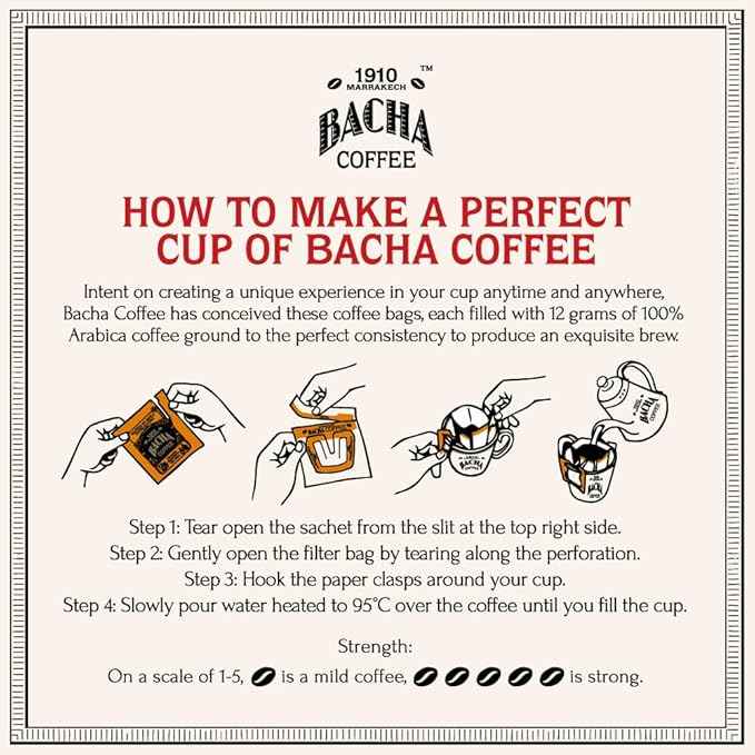 Bacha Coffee | Assorted NAVIGATOR Coffee Taster, 100% Arabica Specialty Coffee Beans, x25 Individually Wrapped Single Serve Filter Bags