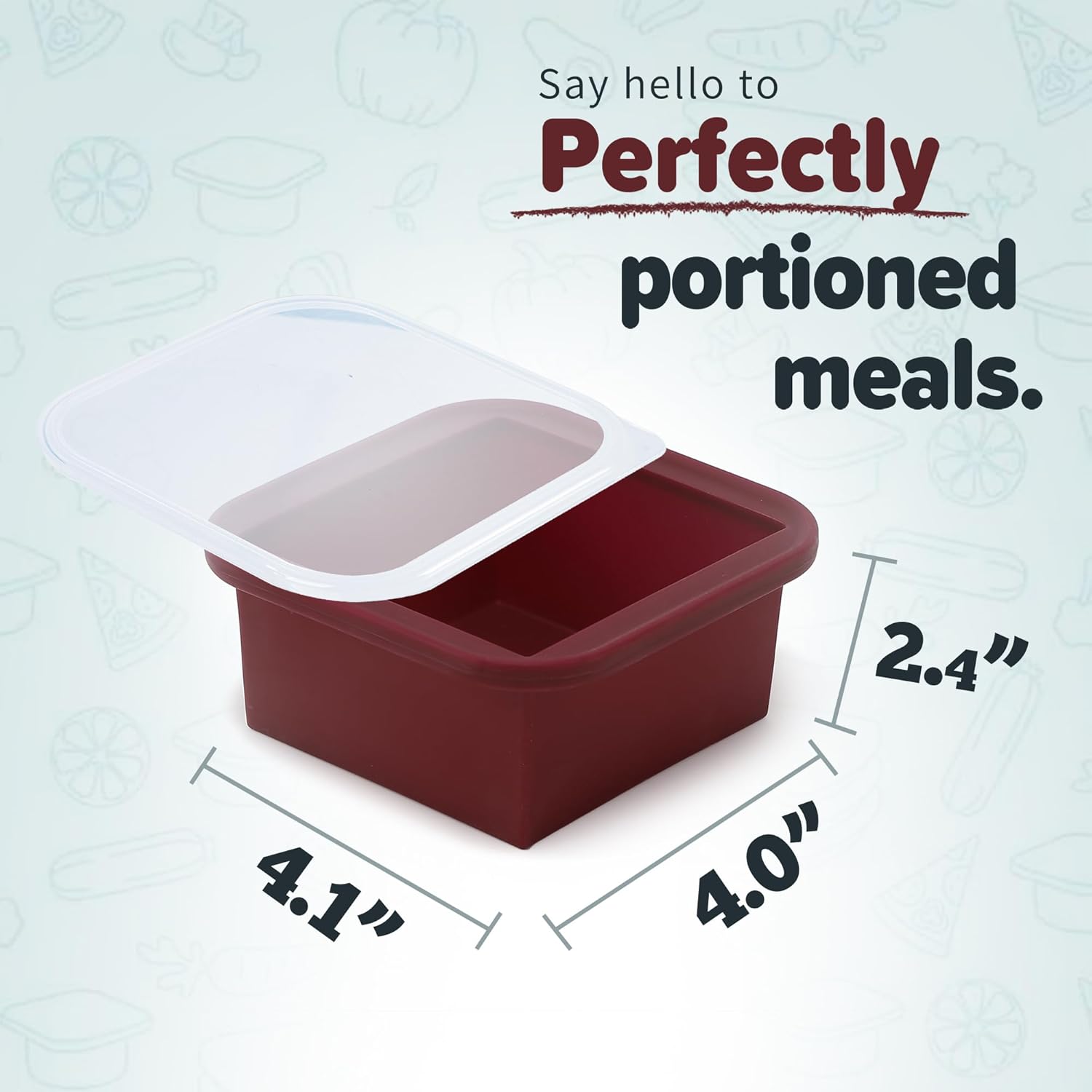 2-Cup Silicone Freezer Trays with Lids – Perfect for Meal Prep, Portion Control, and Easy Freezing-Meal Prep Container Molds for Soup,Leftovers (Cranberry, 2 Pack) - Blissbrew