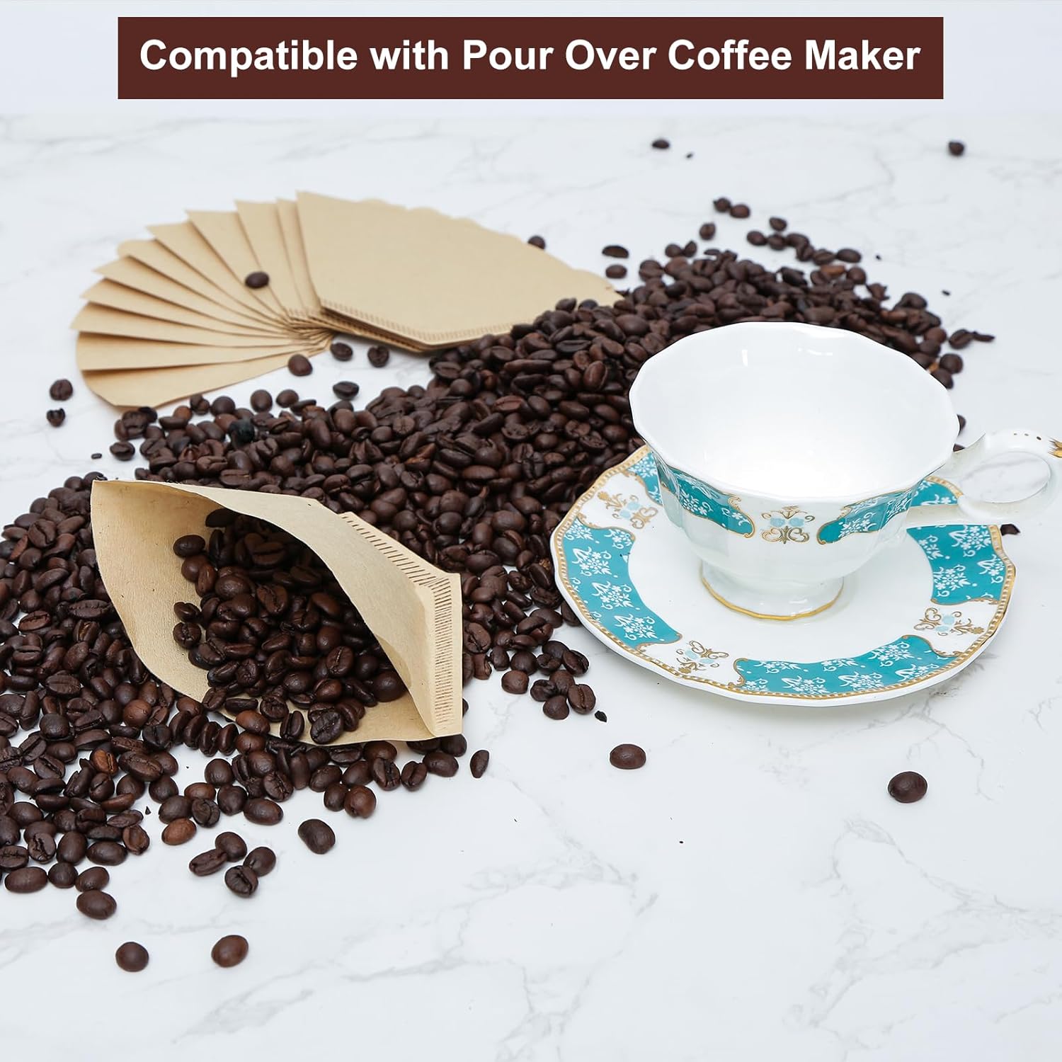 Coffee Filters 4 Cone Paper, 200 Count Unbleached-Disposable Pour Over Coffee Filter for Drip Coffee Maker, Coffee Paper Filters 8-12 Cup, Cone Coffee Filters 04 - Blissbrew