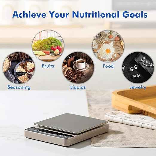 KitchenTour Digital Kitchen Scale - 500g/0.01g High Accuracy Precision Multifunction Food Meat Scale Jewelry Lab Carat Powder Scale with Back-Lit LCD Display(Batteries Included) Grey