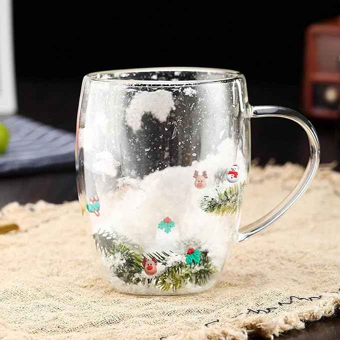 Christmas Gifts For Women Mom Friends Kids Grandma Men Cute Coffee Mugs with Christmas Socks Glass Espresso Tea Cups Kawaii Christmas Stocking Stuffers Decorations Presents Funny White Elephant Gifts
