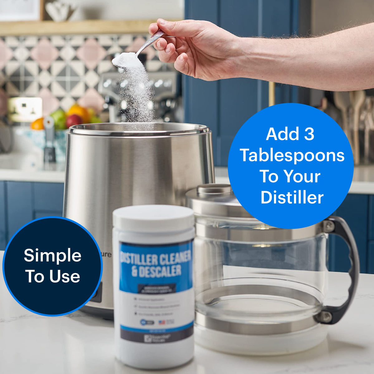 Citric acid powder container size reference