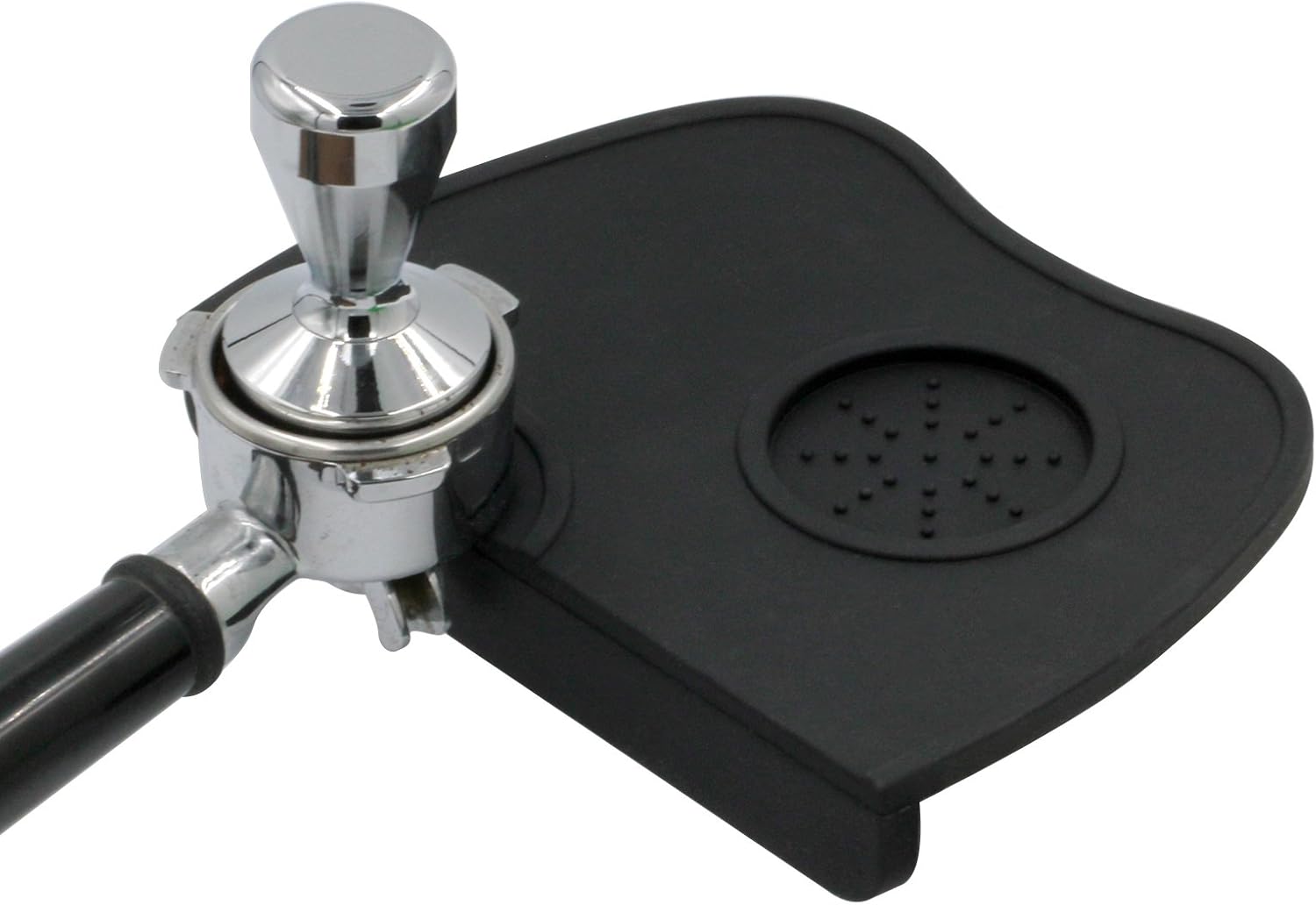 Handook Tamper Mat, Espresso Tamper Mat, 8.3 X 5.9 Inch Coffee Mat, Coffee Tamper Mat for Espresso Machine, Espresso Accessory, Barista Tools, Coffee Tamper Station, Espresso Pad for Counter (Black)
