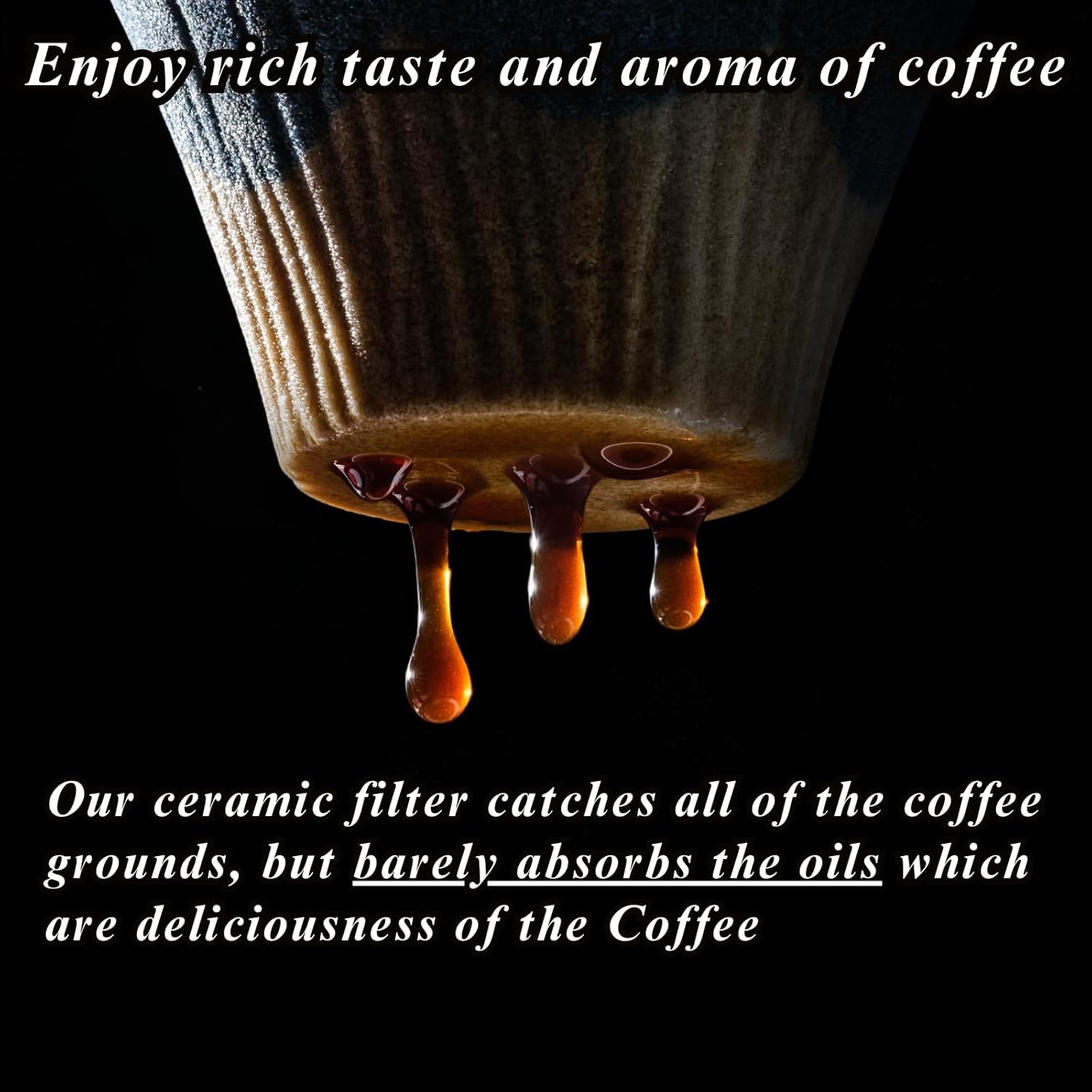 Ceramic Reusable Coffee Filter Dripper Paperless Sustinable Mt. Fuji Made in Japan (Blue Green)