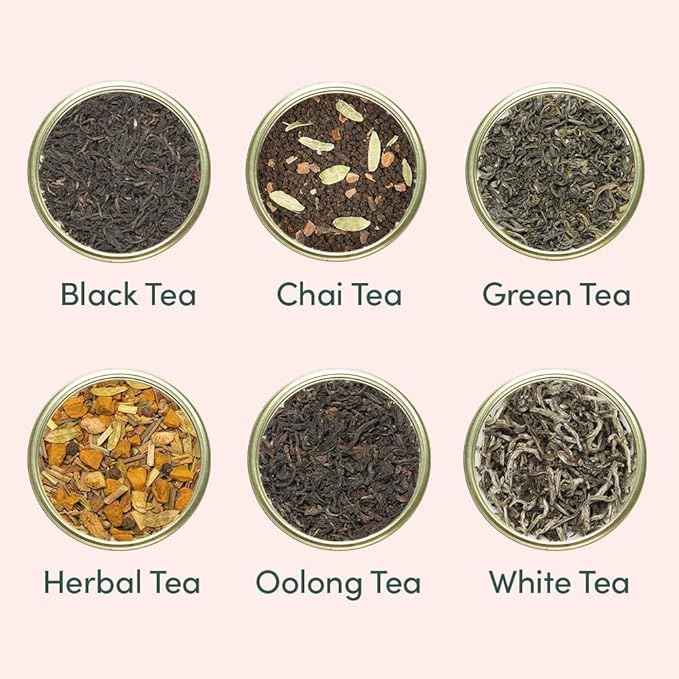 VAHDAM, Luxury Tea Gift Set | 24 Unique Loose Leaf Teas in Tin Caddies - Premium Tea Gift Box |Gluten Free & Non GMO | Gifts for Women, Men & Adults