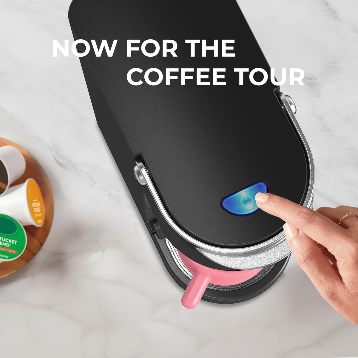 Slim coffee brewer sized for travel