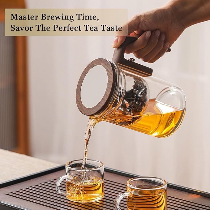 Enchant Tea Pot - 800ml/27.1oz Witchcraft Magic Glass Teapot, Magnetic Water Separation Design, Borosilicate Infuser Pot with Strainer for Loose Leaf & Herbal Teas, Ideal for Tea Maker