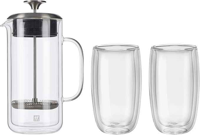 ZWILLING Sorrento Double Wall French Press and Latte Glass