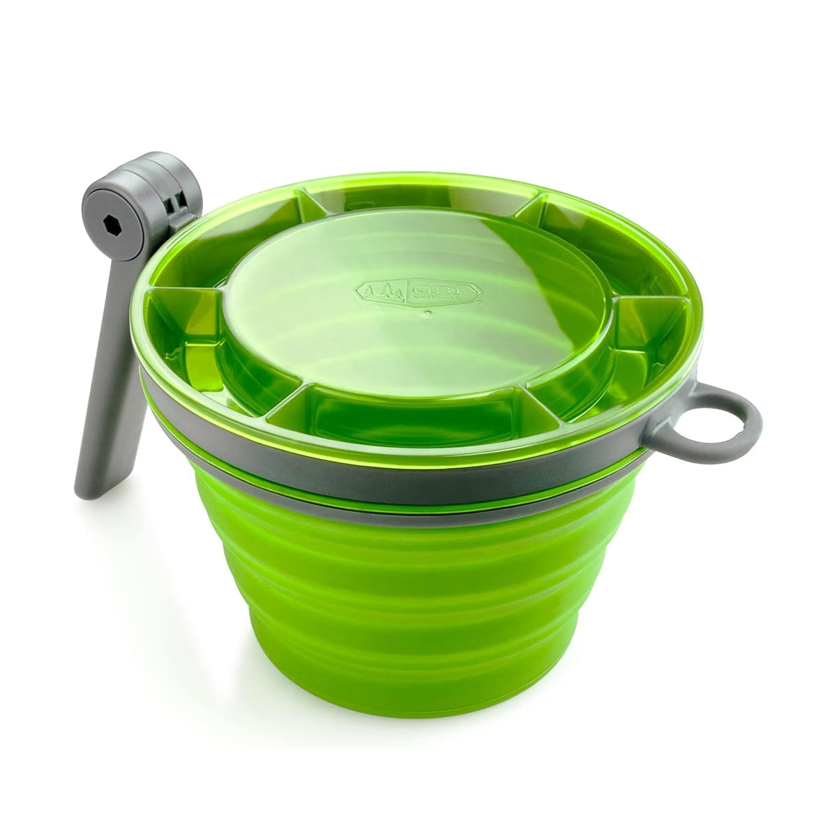 Green 22 oz collapsible camping mug