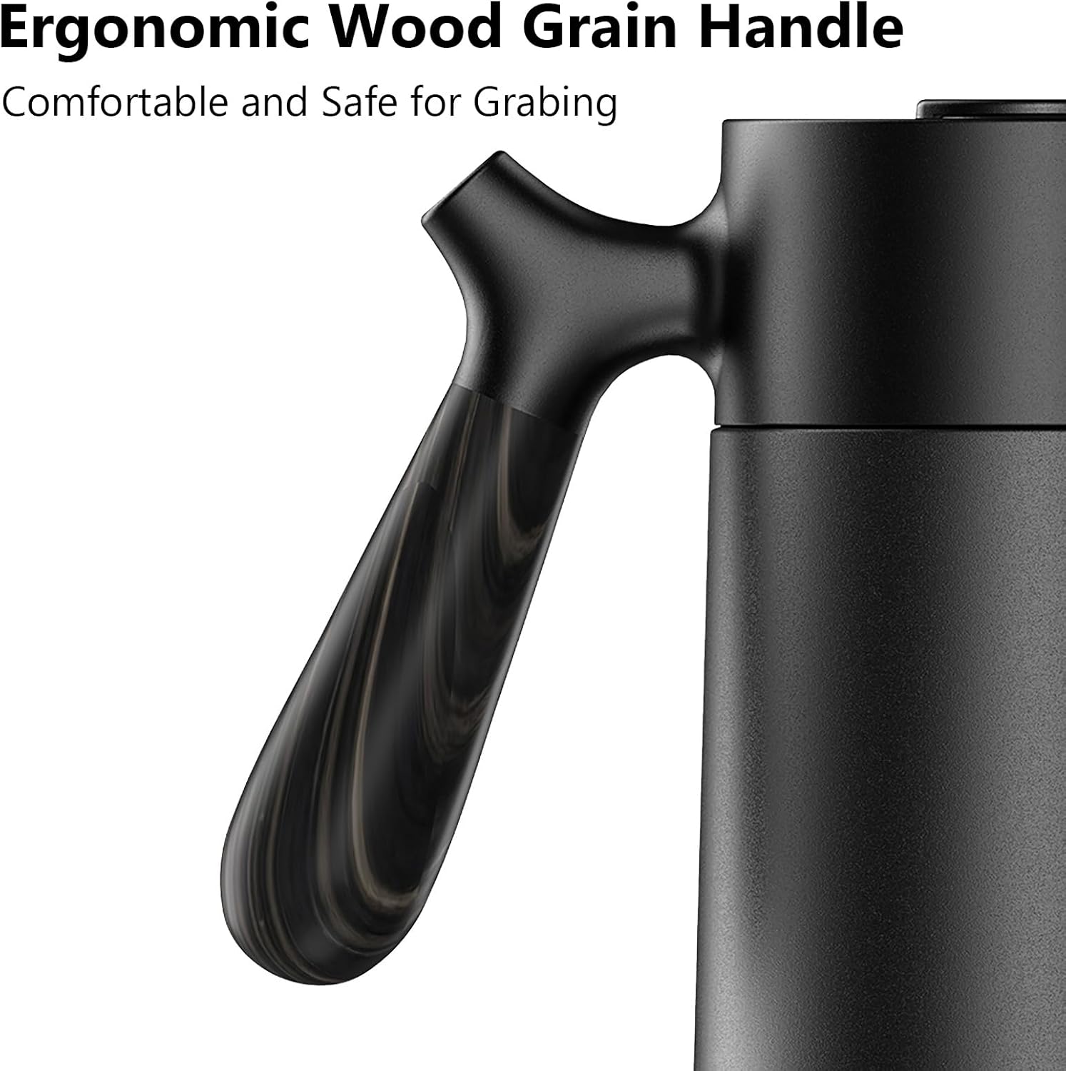 Stainless Steel French Press Coffee Maker, Double Walled Insulated Coffee & Tea Maker with Filter (Matte Black, 32 Ounce) - Blissbrew
